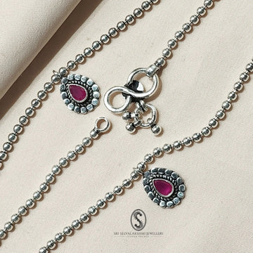 Lightweight Antique Silver Anklet 211