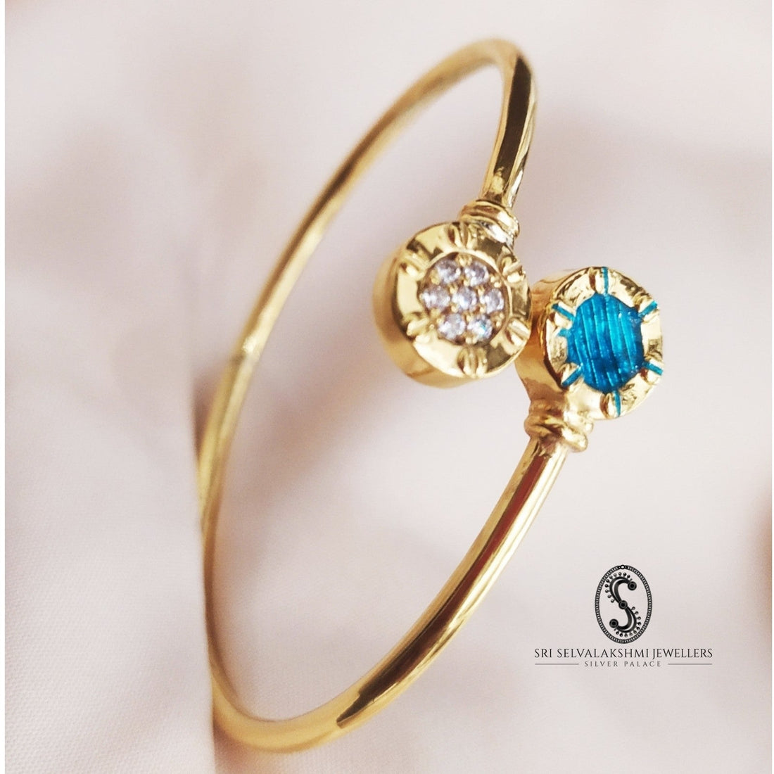 Gold Coated Silver Stylish Flexi Bracelet