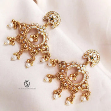 Hyderabad Style Filigree Silver Earrings 102