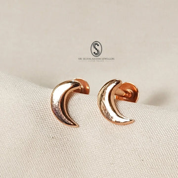Moon Rose Gold 925 silver stud