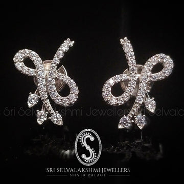 Stylish Zircon Silver Earrings 420
