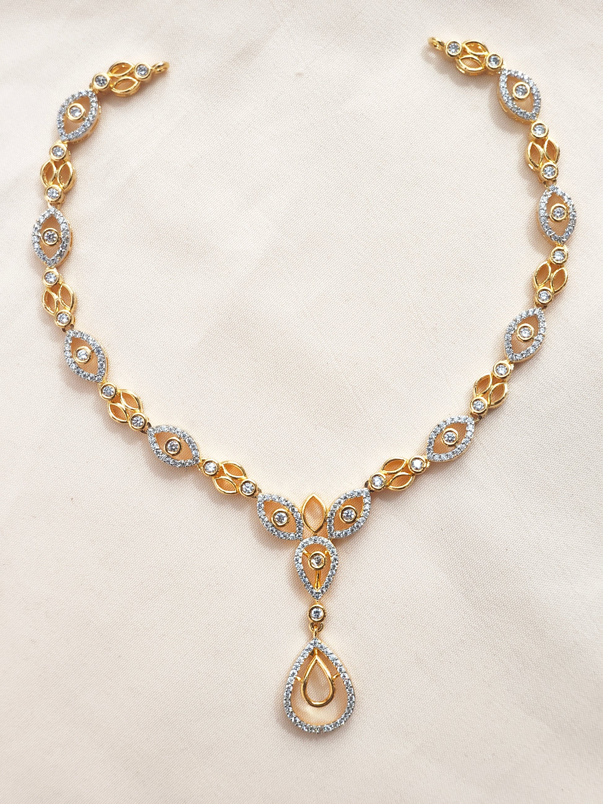 Gold coated silver necklace 925 silver