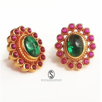 Oval Inspired Temple Silver Earrings 227