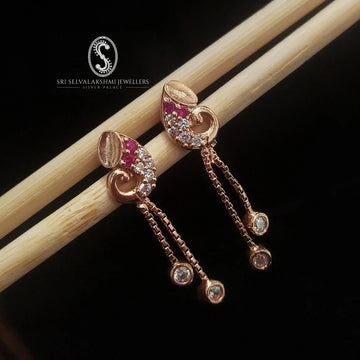 Rose Gold Coated 925 Silver Earrings 104