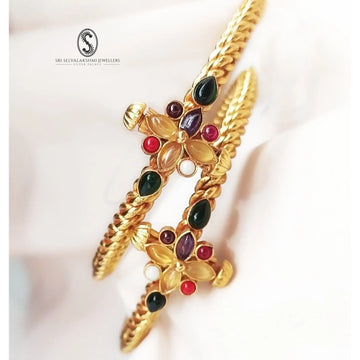 Navaratna with Vintage Silver Bangles 109