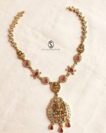 Lightweight Lakshmi Temple short Necklace 101