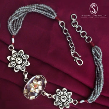 Clear Quartz Inspired Silver Fusion Necklace 103