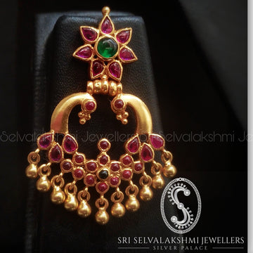 Silver Kemp Chandbali Earrings