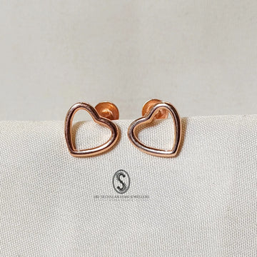 Unique Heart 925 silver Stud