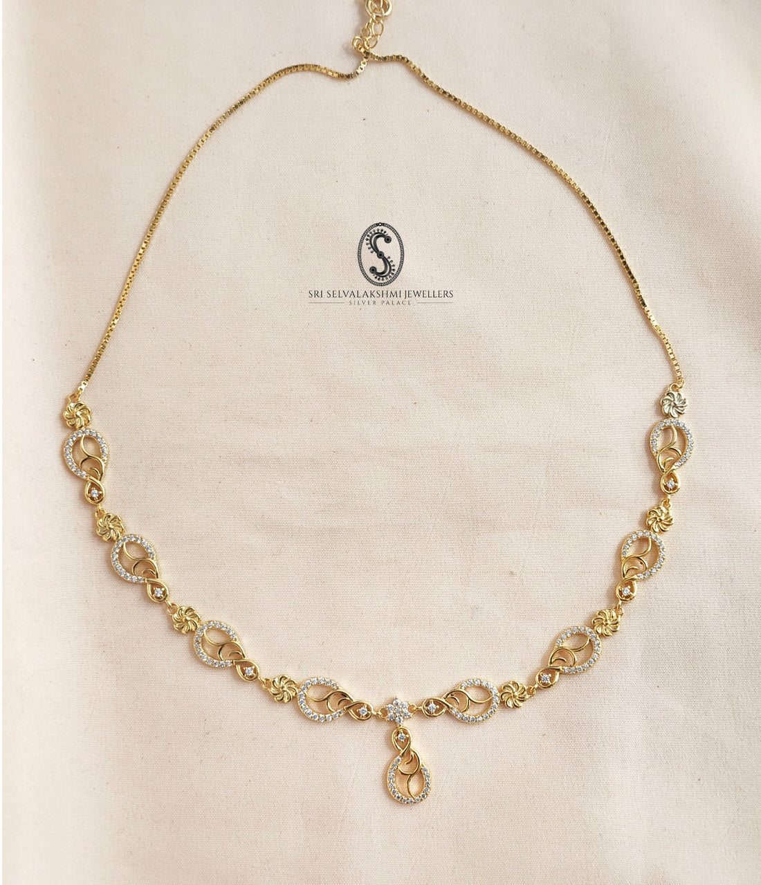 gold coated silver necklace lightweight