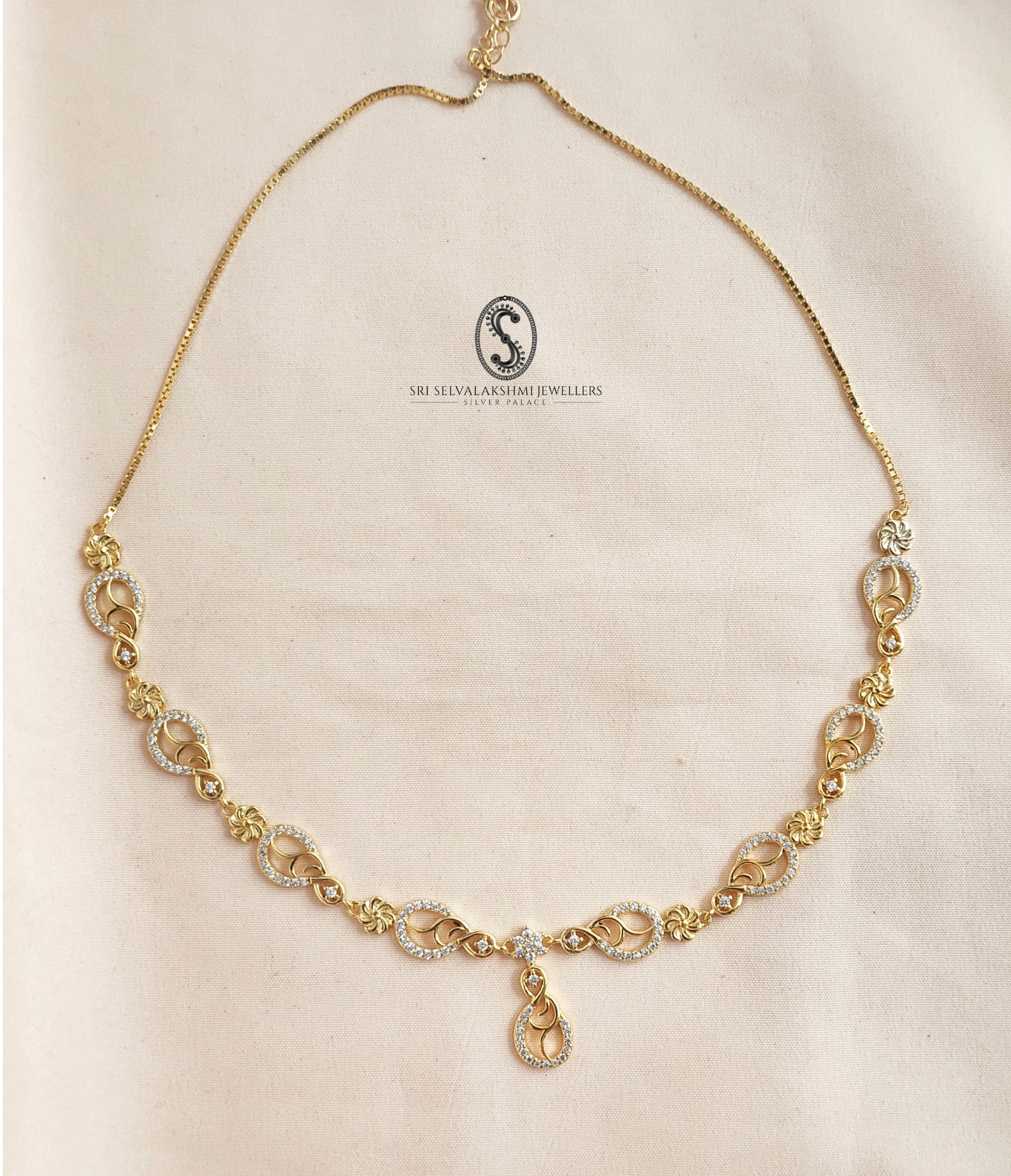 gold coated silver necklace lightweight