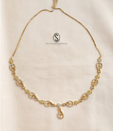 gold coated silver necklace lightweight