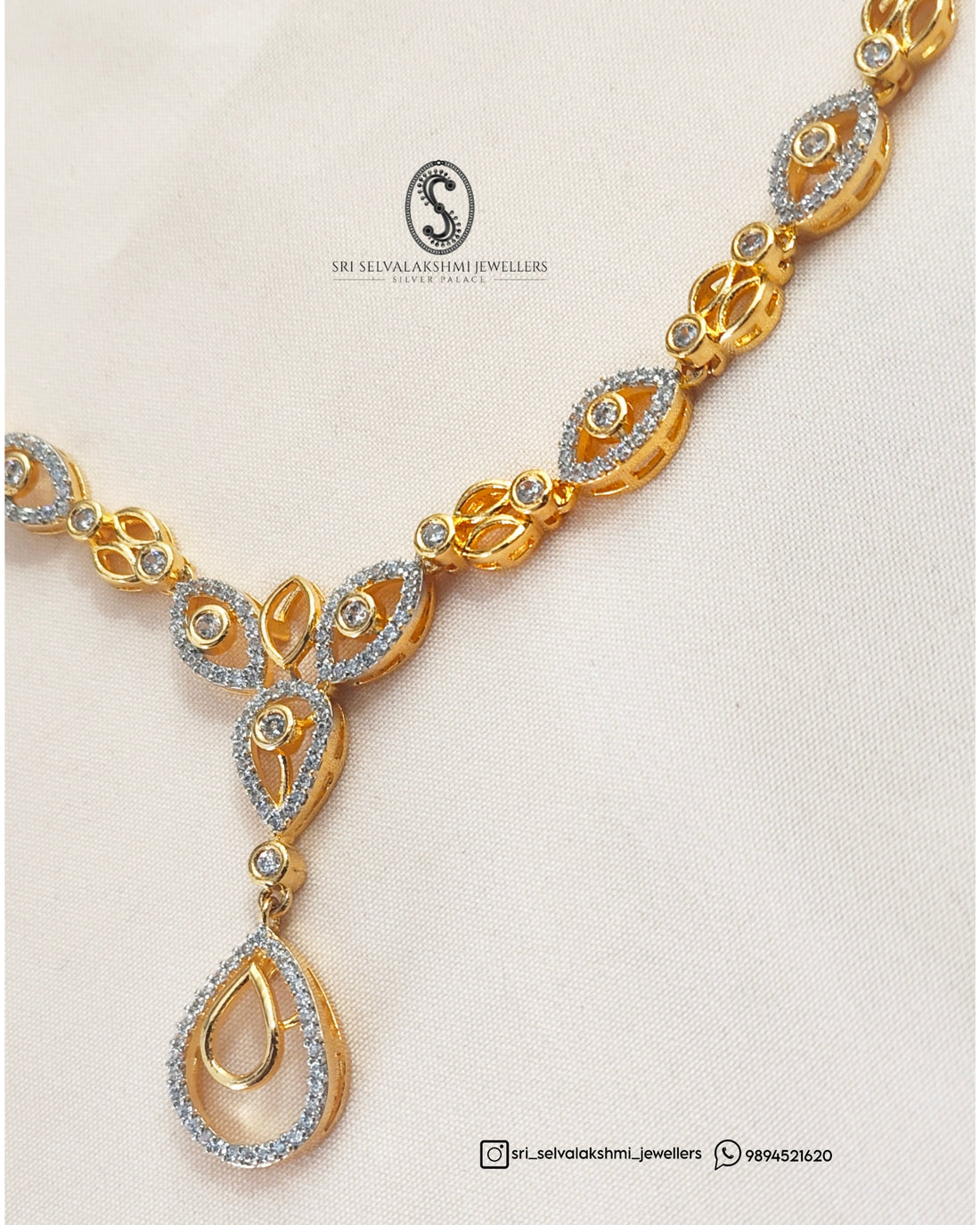 Gold coated silver necklace 925 silver