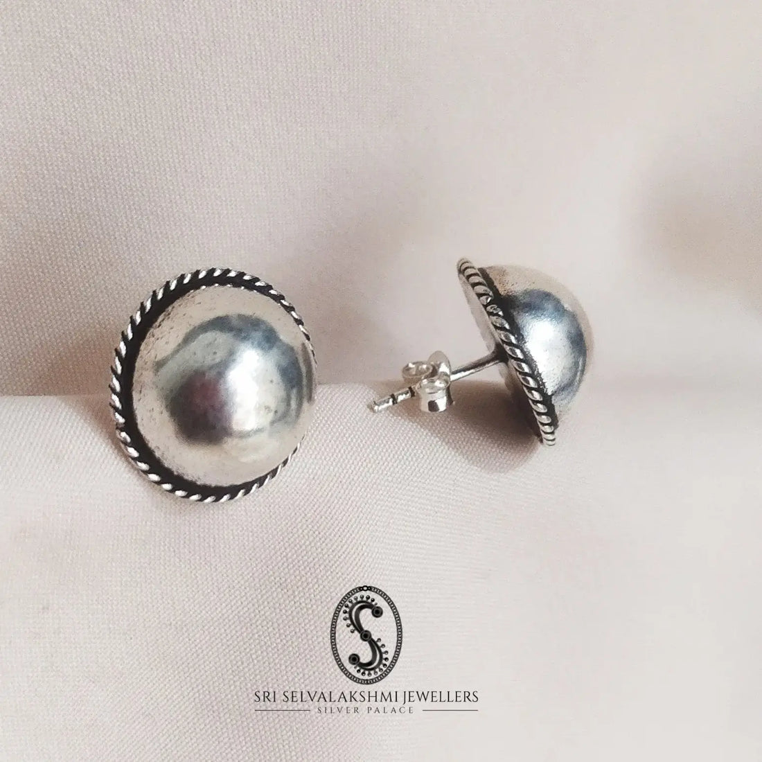 Antique Statement Silver Studs