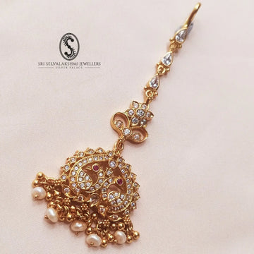 Traditional Nethi Chutti / Mang Tikka Gold Coated Silver 102