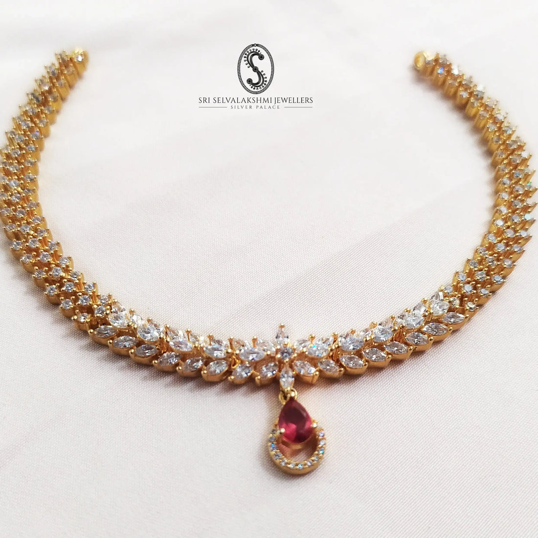 Bridal Minimalist Diamond Inspired Silver Necklace