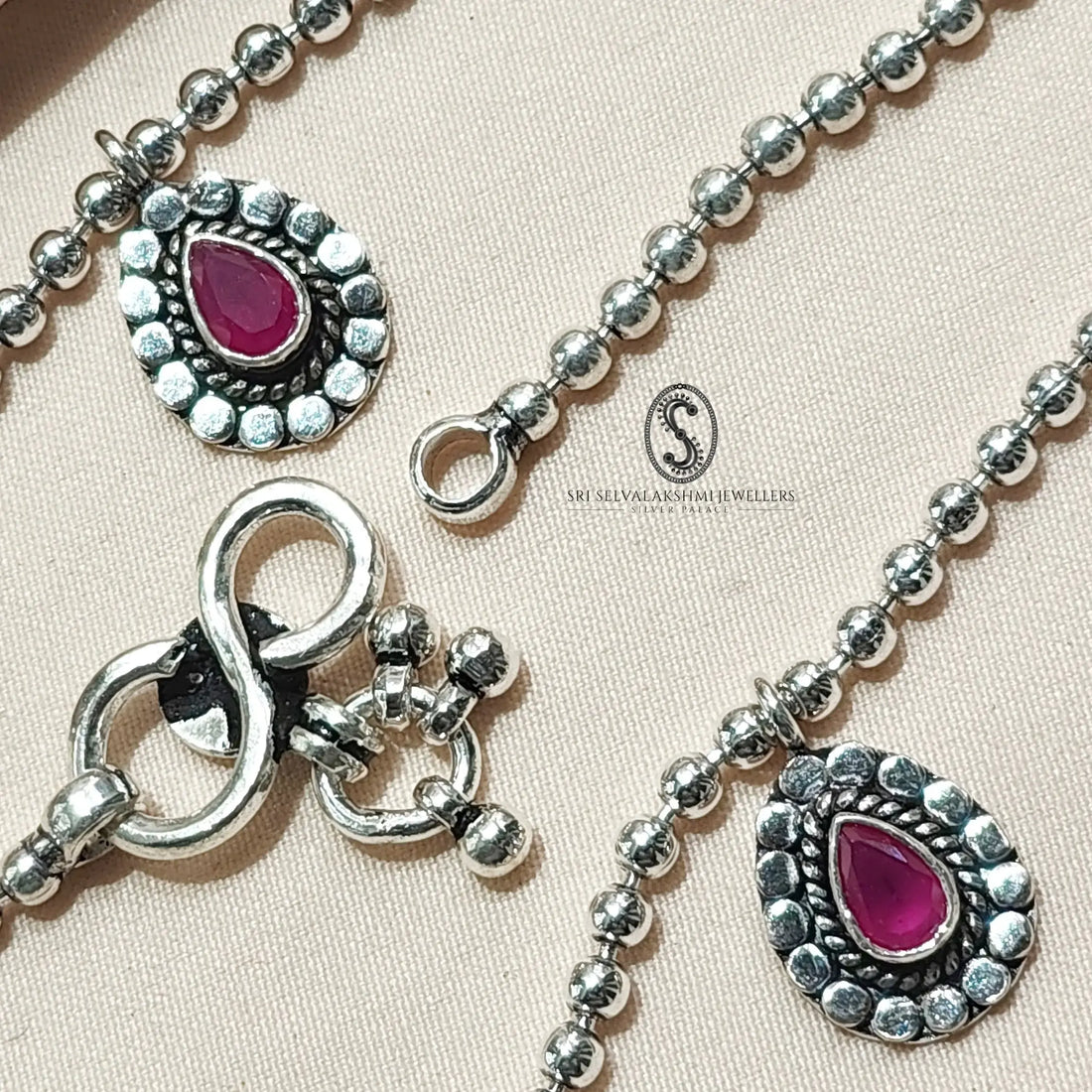 Lightweight Antique Silver Anklet 211