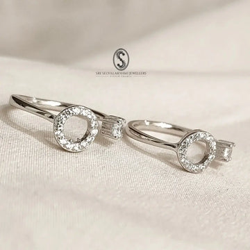 Front Adjustable Silver Toe Rings Metti 310