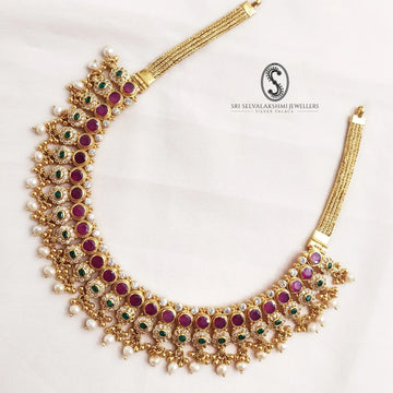 Royal Hyderabad Bridal Necklace 925 Silver 116